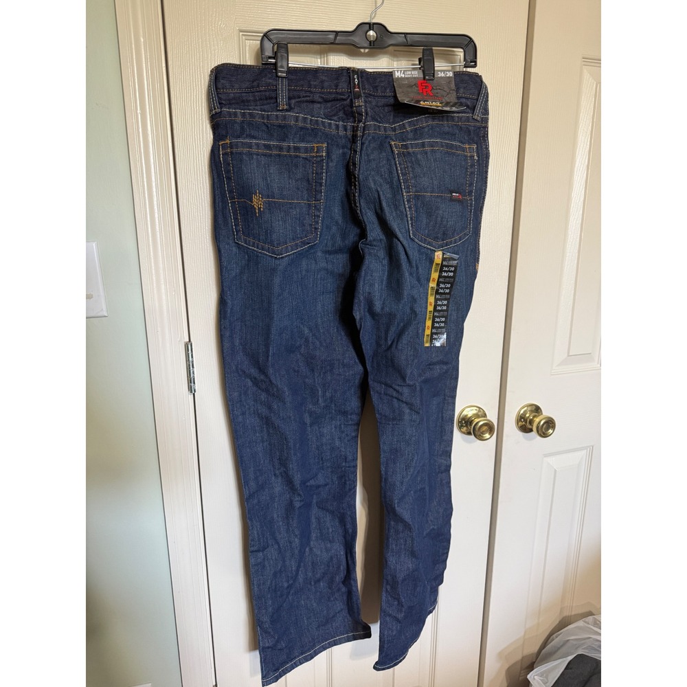 Ariat FR M4 Low Rise Boot Cut Work Jeans Mens 36x30 Flame Resistant CAT 2 Denim - Picture 3 of 4